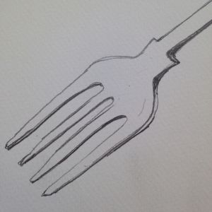 fork first drawing